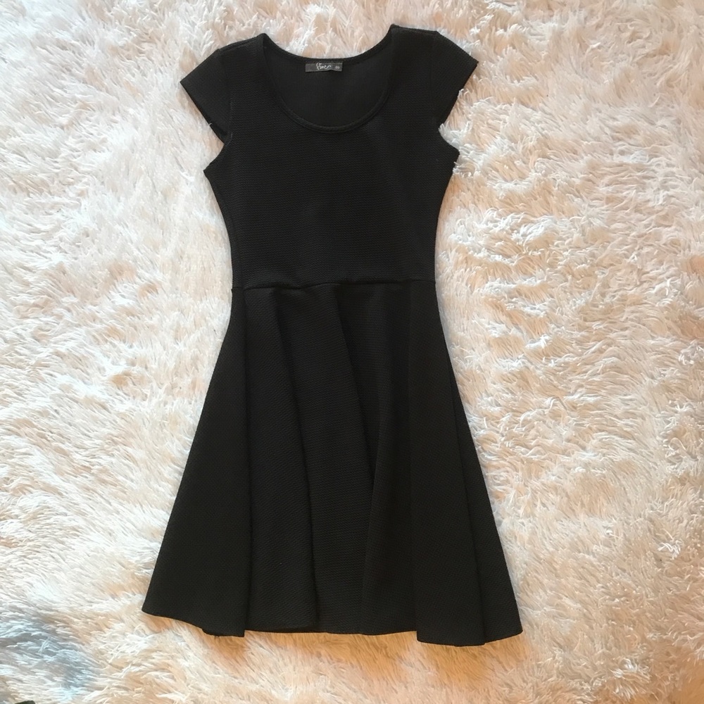 NWOT Black Fit and Flare Dress